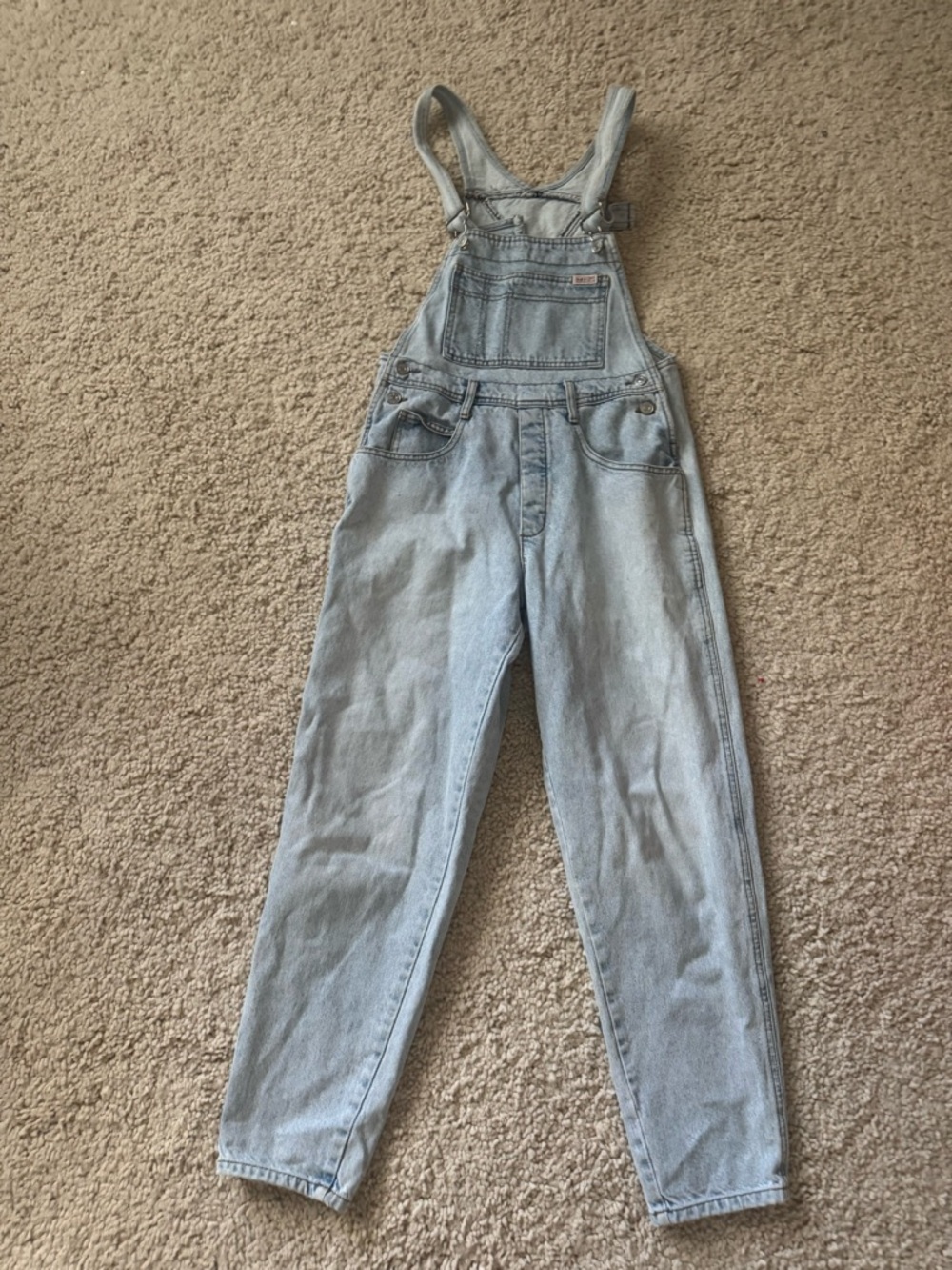Vintage Y2K Guess by Georges Marciano Light Blue Denim Overalls Size 4 EUC
